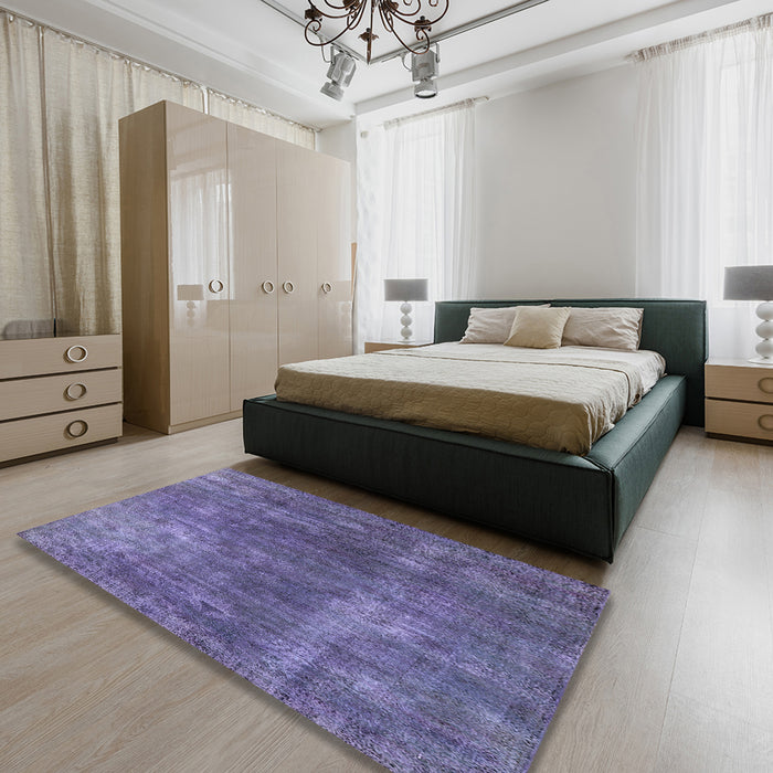 Machine Washable Industrial Modern Medium Purple Rug in a Bedroom, wshurb1897