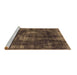 Sideview of Machine Washable Oriental Brown Industrial Rug, wshurb1898brn