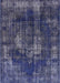 Machine Washable Industrial Modern Blue Rug, wshurb1898