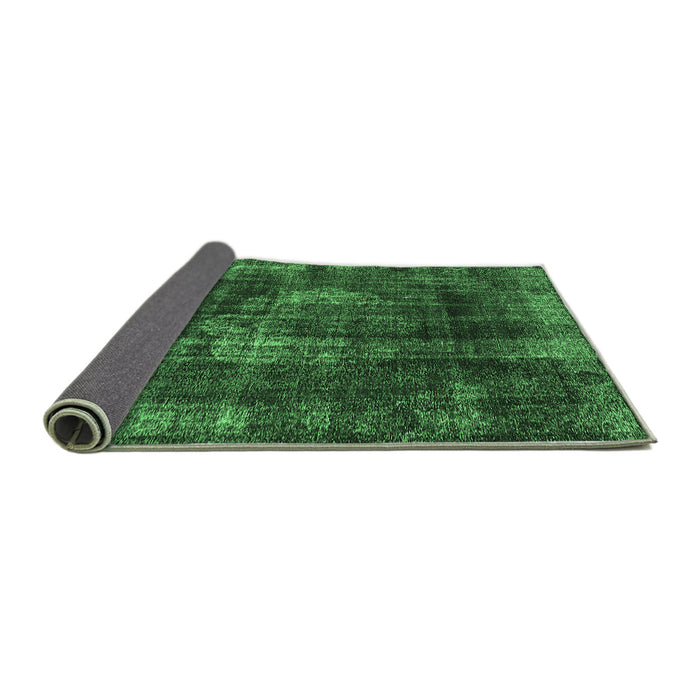Sideview of Oriental Emerald Green Industrial Rug, urb1898emgrn