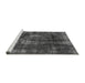 Sideview of Machine Washable Oriental Gray Industrial Rug, wshurb1898gry