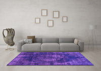 Machine Washable Oriental Purple Industrial Rug, wshurb1898pur