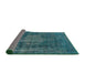 Sideview of Mid-Century Modern Deep-Sea Green Oriental Rug, urb1899