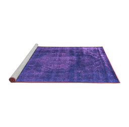 Sideview of Machine Washable Oriental Purple Industrial Area Rugs, wshurb1899pur