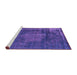 Sideview of Machine Washable Oriental Purple Industrial Area Rugs, wshurb1899pur