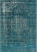 Mid-Century Modern Deep-Sea Green Oriental Rug, urb1899