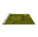 Sideview of Machine Washable Oriental Yellow Industrial Rug, wshurb1899yw