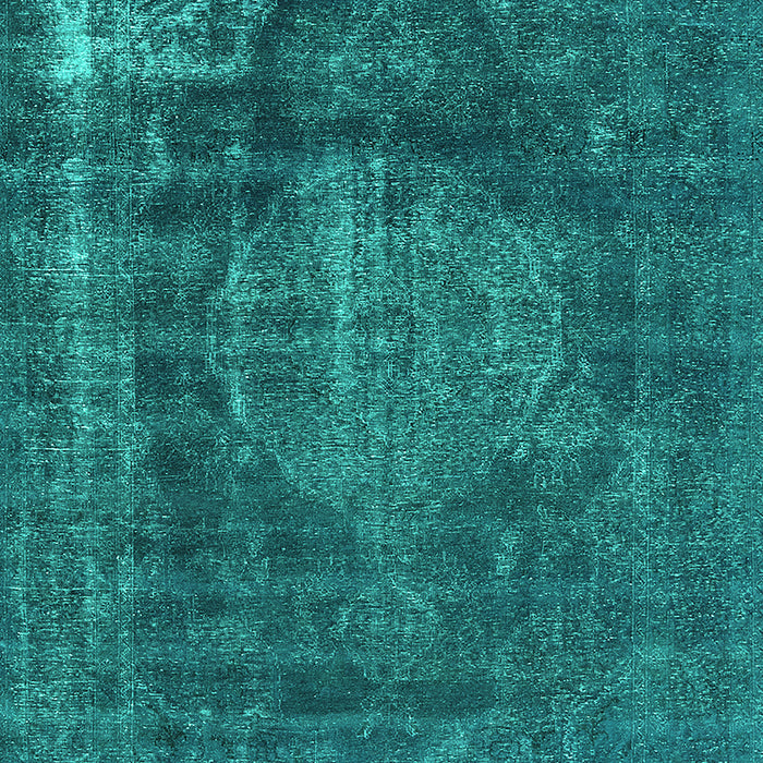 Machine Washable Oriental Turquoise Industrial Area Rugs, wshurb1899turq