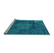 Sideview of Machine Washable Oriental Light Blue Industrial Rug, wshurb1899lblu