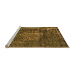 Sideview of Machine Washable Oriental Orange Industrial Area Rugs, wshurb1899org