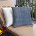Front View of Mid-Century Modern Urban Square Silk Blue Throw Pillow, 18 inch by 18 inch, pwurb189