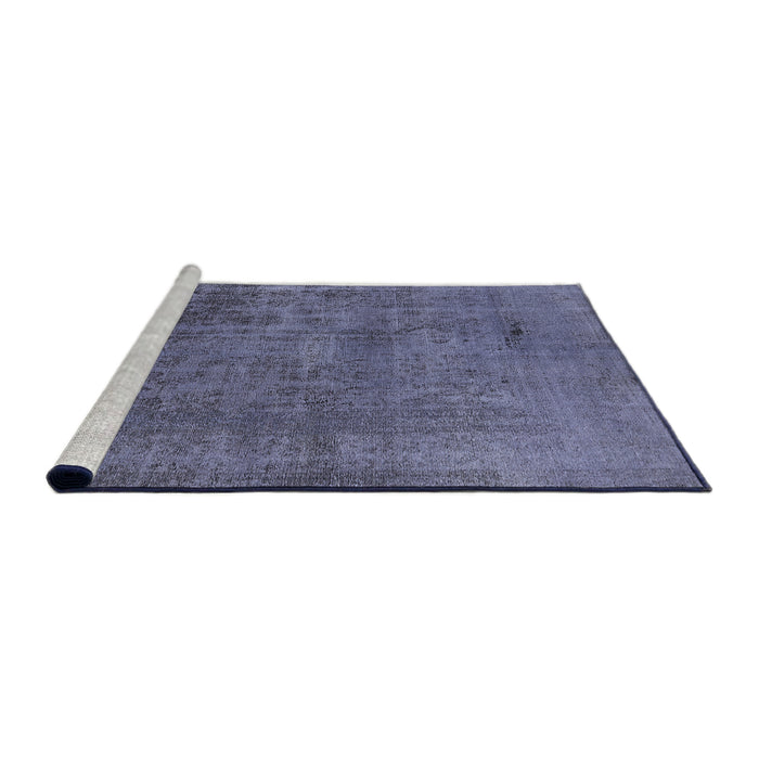 Sideview of Machine Washable Industrial Modern Periwinkle Purple Rug, wshurb1900