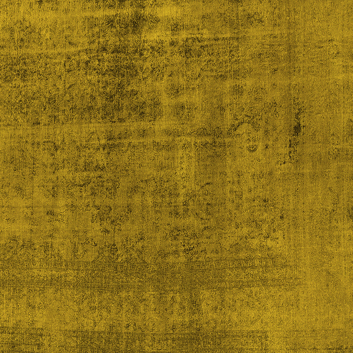 Square Machine Washable Oriental Yellow Industrial Rug, wshurb1900yw