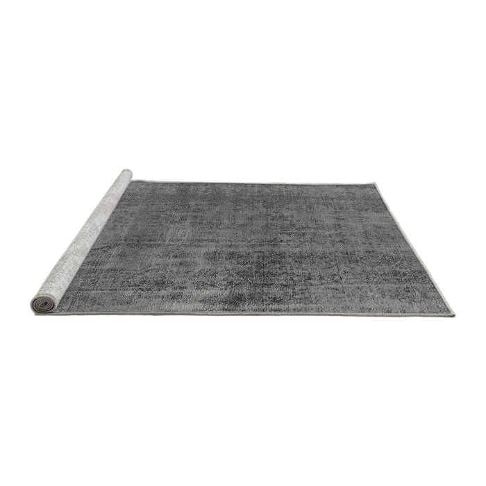 Sideview of Machine Washable Oriental Gray Industrial Rug, wshurb1900gry