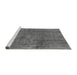 Sideview of Machine Washable Oriental Gray Industrial Rug, wshurb1900gry