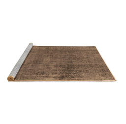 Sideview of Machine Washable Oriental Brown Industrial Rug, wshurb1900brn