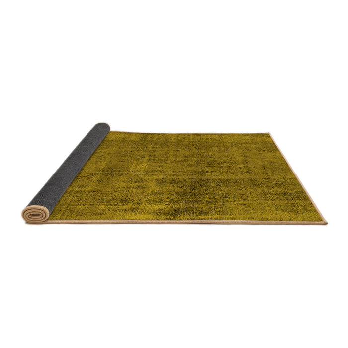 Sideview of Oriental Yellow Industrial Rug, urb1900yw