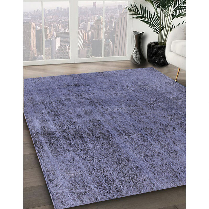 Machine Washable Industrial Modern Periwinkle Purple Rug in a Family Room, wshurb1900