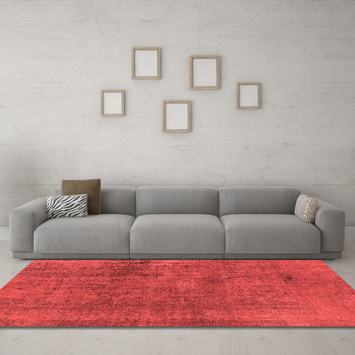 Industrial Red Washable Rugs