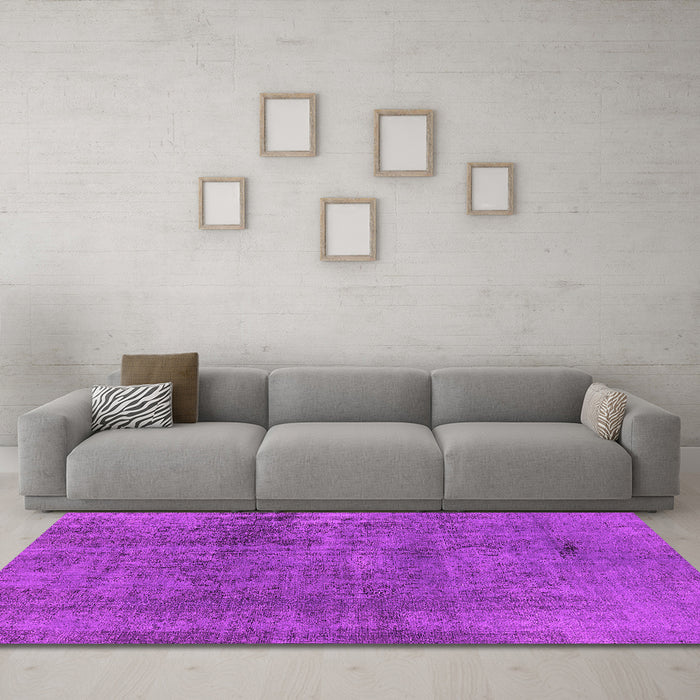 Machine Washable Oriental Pink Industrial Rug in a Living Room, wshurb1900pnk
