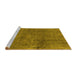 Sideview of Machine Washable Oriental Yellow Industrial Rug, wshurb1900yw