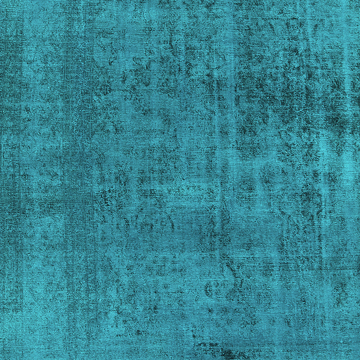 Machine Washable Oriental Turquoise Industrial Area Rugs, wshurb1900turq