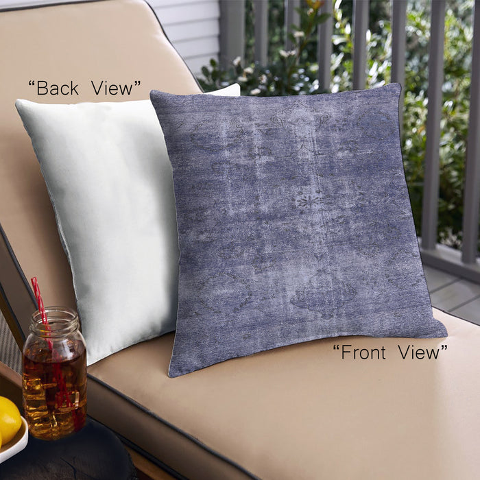 Front View of Mid-Century Modern Urban Square Medium Purple Throw Pillow, 18 inch by 18 inch, pwurb1901