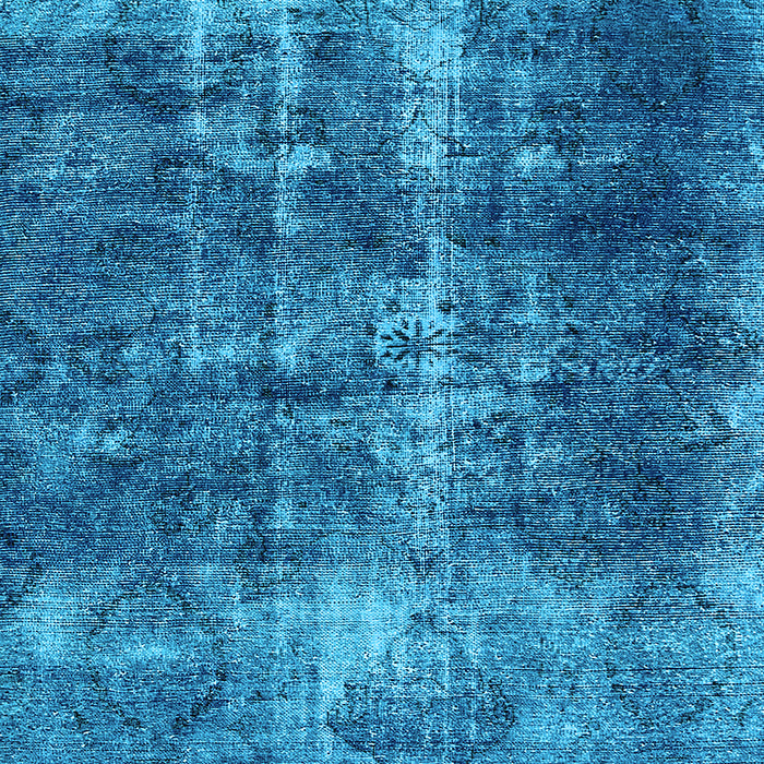 Machine Washable Oriental Light Blue Industrial Rug, wshurb1901lblu