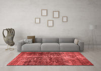 Machine Washable Oriental Red Industrial Rug, wshurb1901red