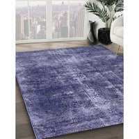 Mid-Century Modern Purple Oriental Rug, urb1901