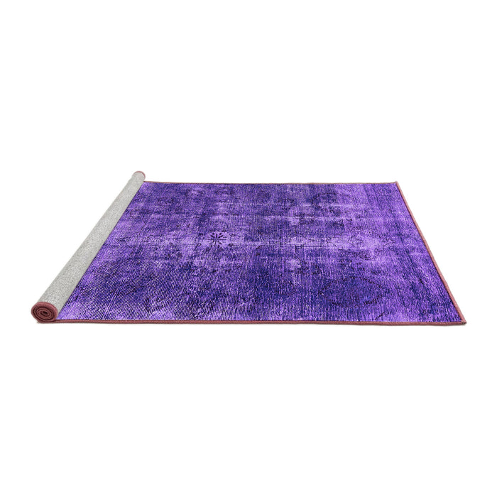 Sideview of Machine Washable Oriental Purple Industrial Area Rugs, wshurb1901pur