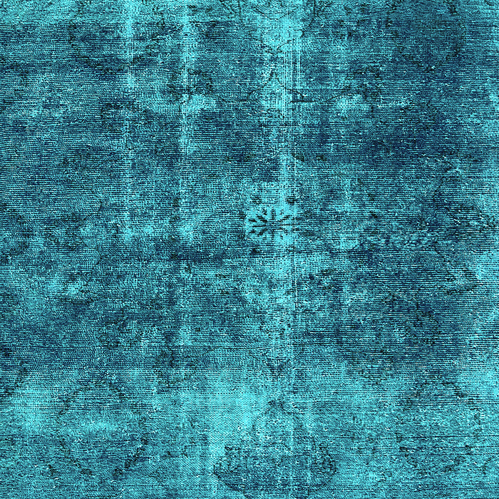 Machine Washable Oriental Turquoise Industrial Area Rugs, wshurb1901turq