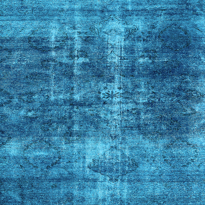 Square Oriental Light Blue Industrial Rug, urb1901lblu