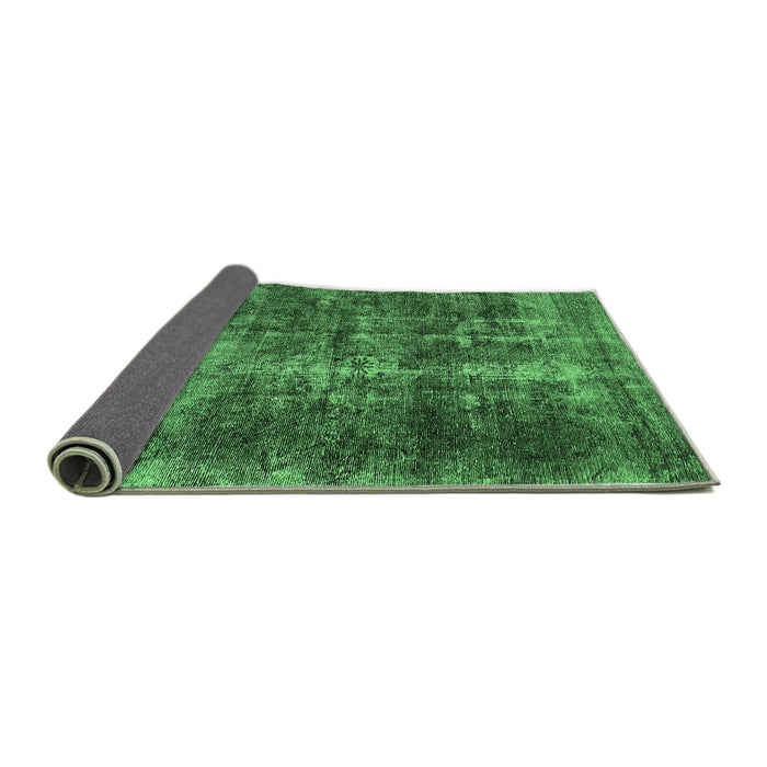 Sideview of Oriental Emerald Green Industrial Rug, urb1901emgrn