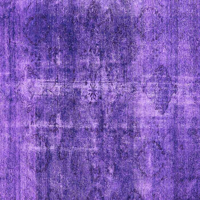 Square Machine Washable Oriental Purple Industrial Area Rugs, wshurb1901pur