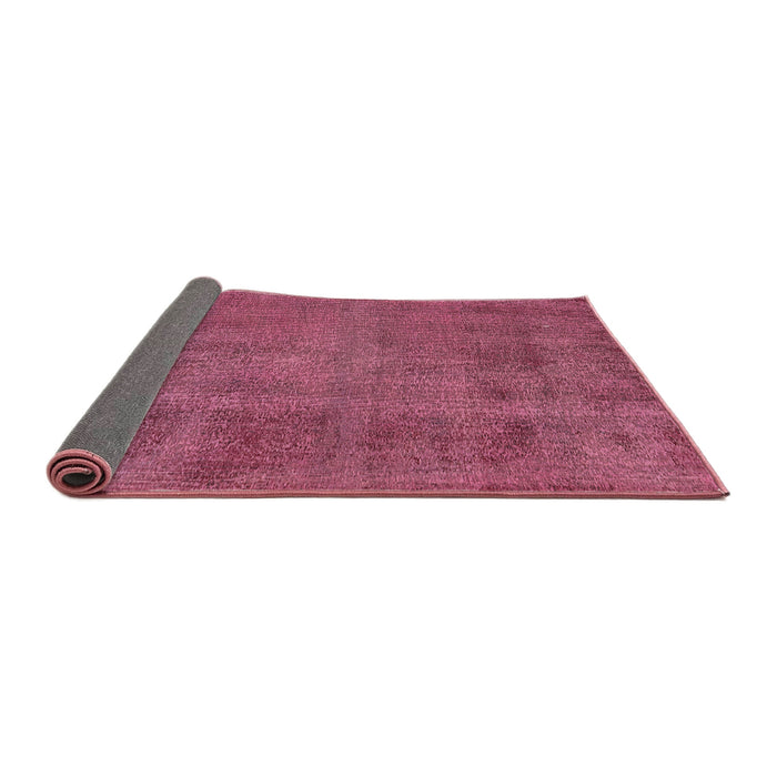 Sideview of Mid-Century Modern Violet Red Pink Oriental Rug, urb1902