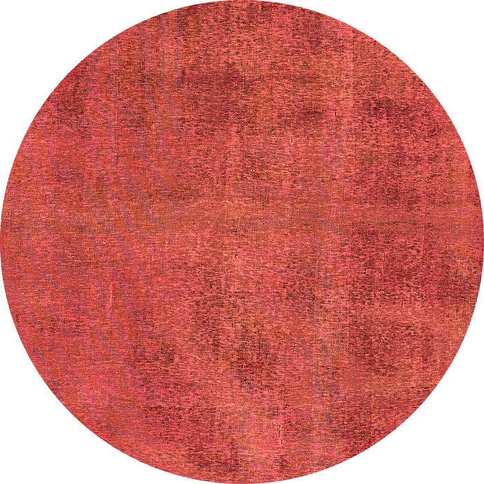 Round Machine Washable Oriental Orange Industrial Area Rugs, wshurb1902org