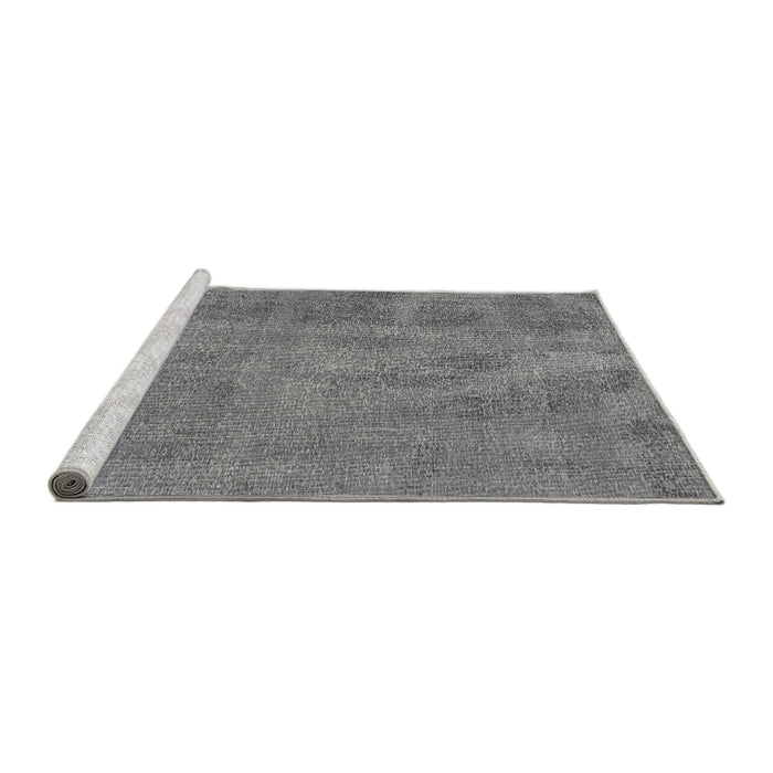 Sideview of Machine Washable Oriental Gray Industrial Rug, wshurb1902gry