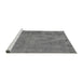 Sideview of Machine Washable Oriental Gray Industrial Rug, wshurb1902gry