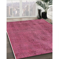 Mid-Century Modern Violet Red Pink Oriental Rug, urb1902