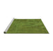 Sideview of Machine Washable Oriental Green Industrial Area Rugs, wshurb1902grn