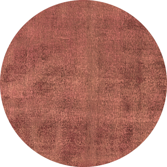Round Machine Washable Oriental Brown Industrial Rug, wshurb1902brn