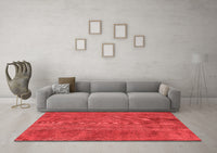 Machine Washable Oriental Red Industrial Rug, wshurb1902red