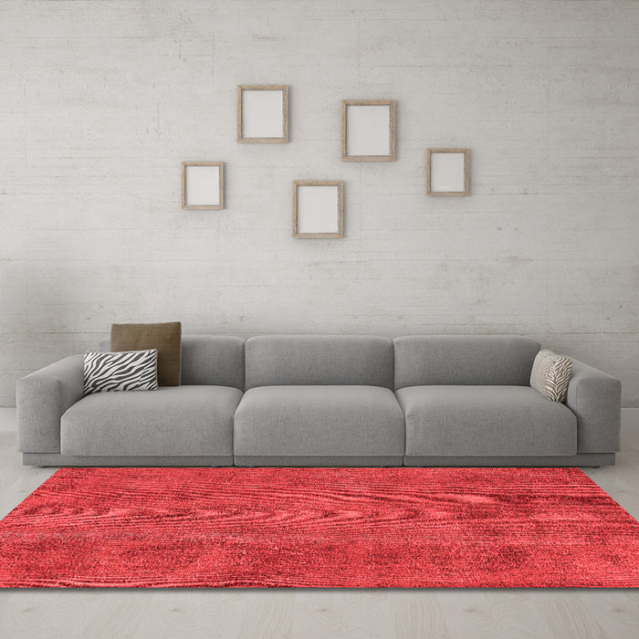 Industrial Red Washable Rugs