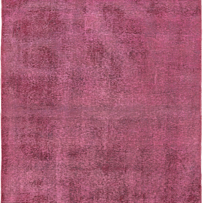 Square Mid-Century Modern Violet Red Pink Oriental Rug, urb1902