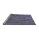 Sideview of Machine Washable Oriental Light Blue Industrial Rug, wshurb1902lblu