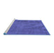 Sideview of Machine Washable Oriental Blue Industrial Rug, wshurb1902blu