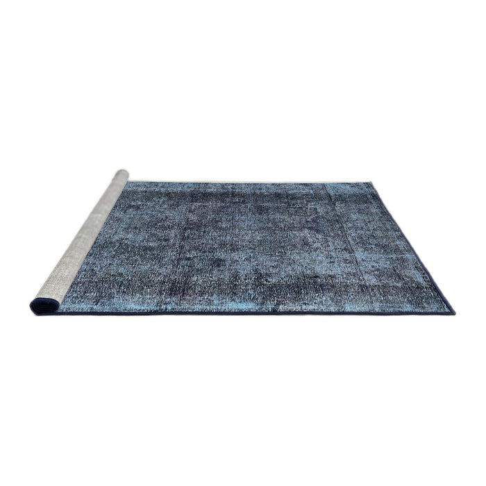 Sideview of Machine Washable Industrial Modern Light Purple Blue Rug, wshurb1903