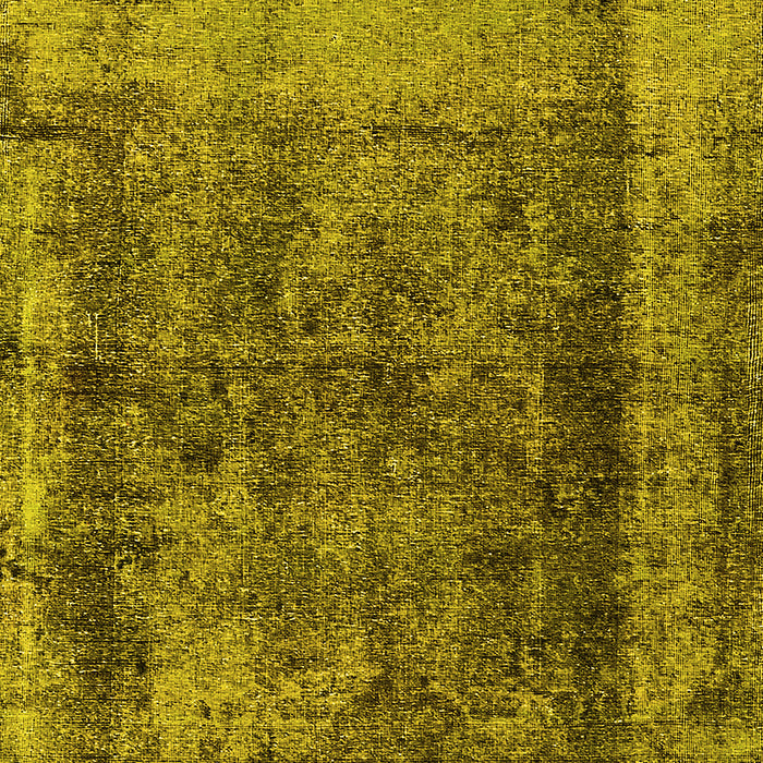 Machine Washable Oriental Yellow Industrial Rug, wshurb1903yw
