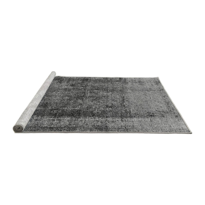 Sideview of Machine Washable Oriental Gray Industrial Rug, wshurb1903gry